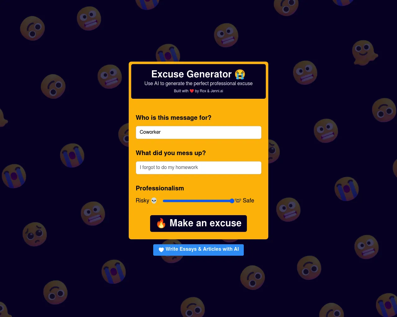 Excuse Generator